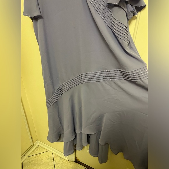 Candlelight & champagne plus size 28W bluish purple dress - Picture 4 of 5